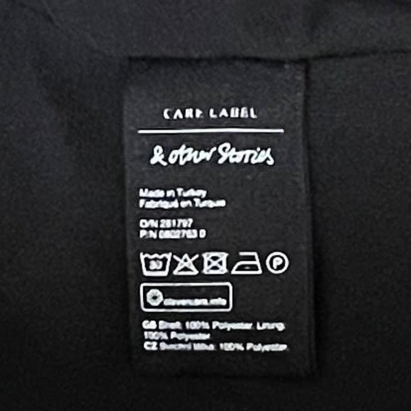 & Other Stories Size 8 Black Polka Dot Neck Wrist Tie Detail BOHO Midi Dress EUC - Picture 5 of 6